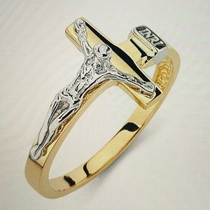 14 K Crucifix ring
